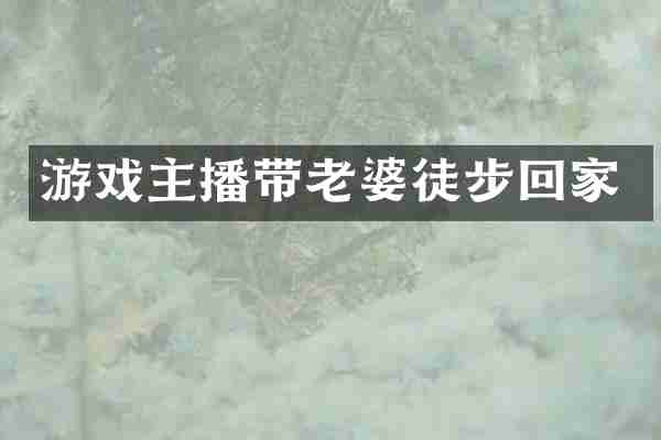 游戏主播带老婆徒步回家