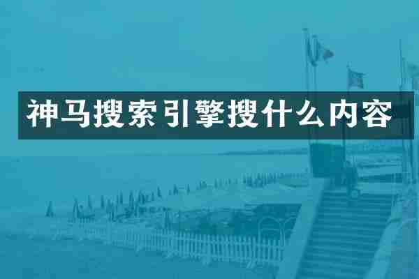 神马搜索引擎搜什么内容