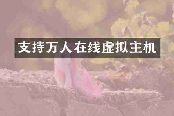 支持万人在线虚拟主机