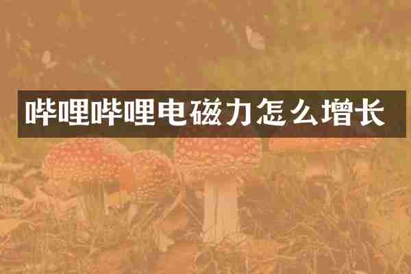 哔哩哔哩电磁力怎么增长