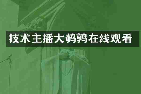技术主播大鹌鹑在线观看