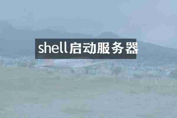 shell启动服务器