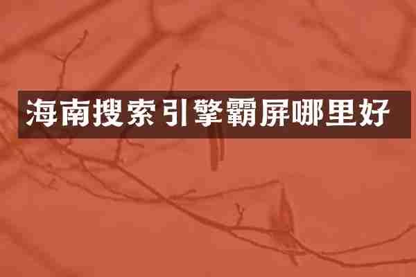 海南搜索引擎霸屏哪里好