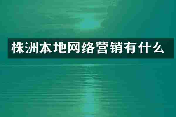 株洲本地网络营销有什么