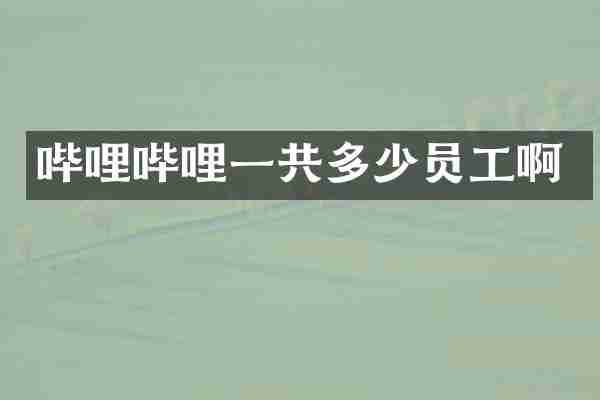 哔哩哔哩一共多少员工啊