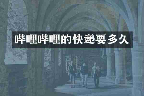 哔哩哔哩的快递要多久