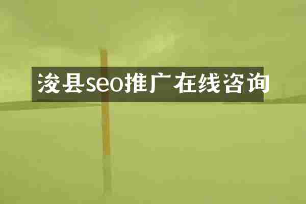 浚县seo推广在线咨询
