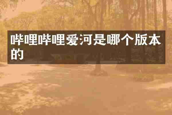 哔哩哔哩爱河是哪个版本的