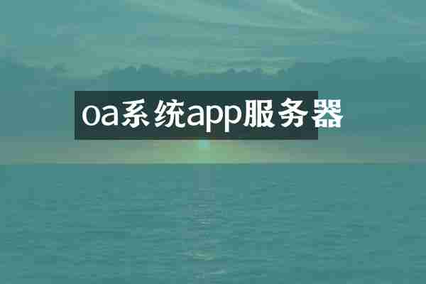 oa系统app服务器