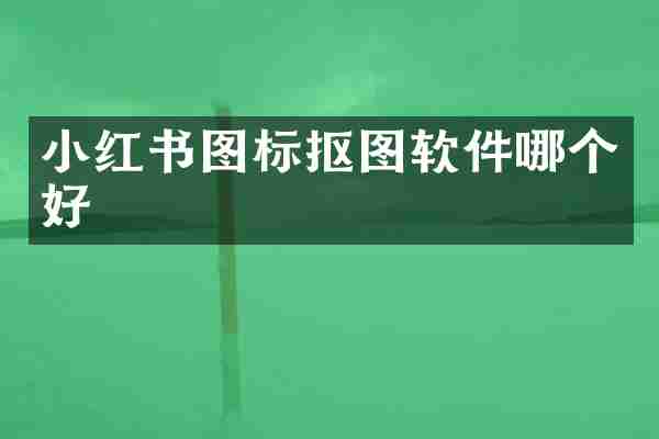 小红书图标抠图软件哪个好