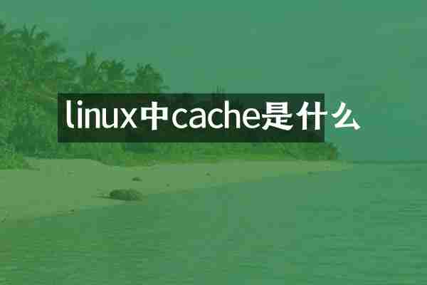 linux中cache是什么