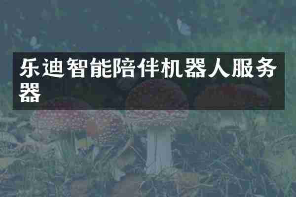 乐迪智能陪伴机器人服务器
