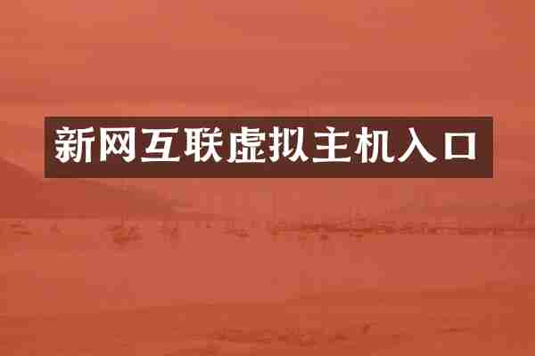 新网互联虚拟主机入口