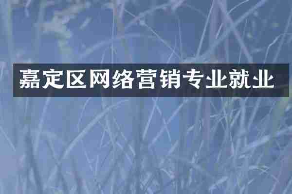 嘉定区网络营销专业就业