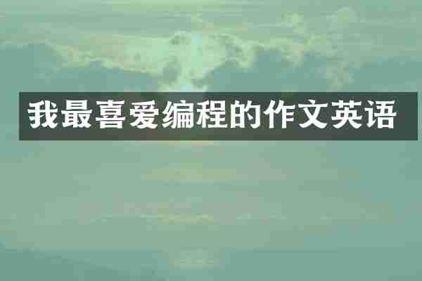 我最喜爱编程的作文英语