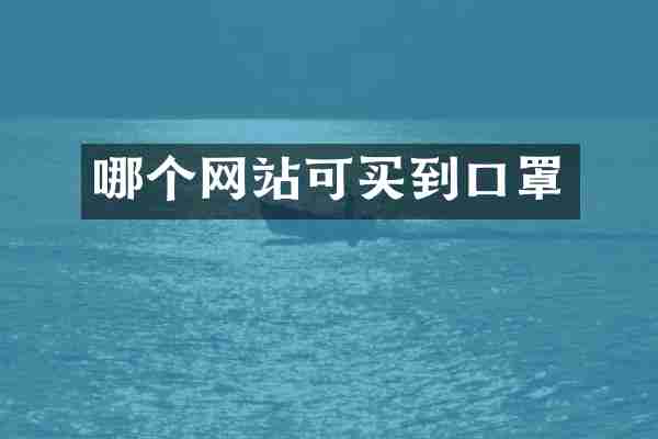 哪个网站可买到口罩