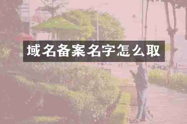 域名备案名字怎么取