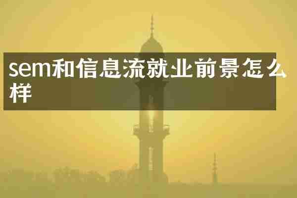 sem和信息流就业前景怎么样