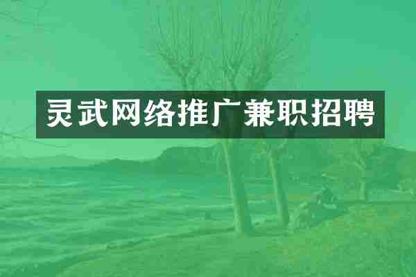 灵武网络推广兼职招聘