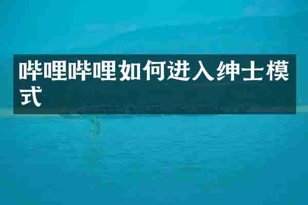 哔哩哔哩如何进入绅士模式