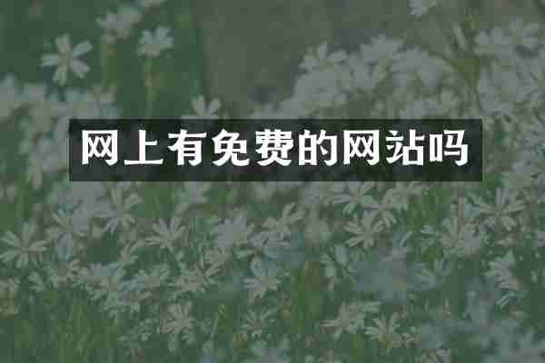 网上有免费的网站吗