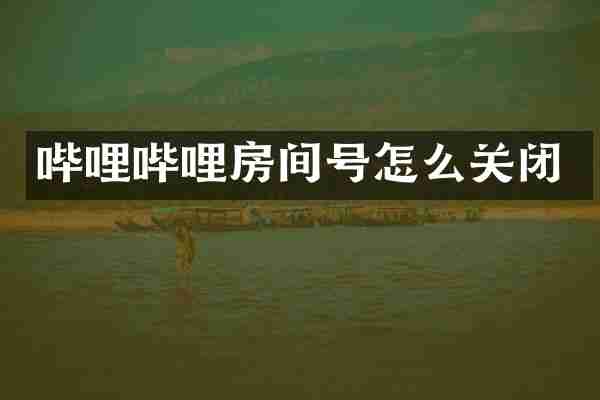 哔哩哔哩房间号怎么关闭