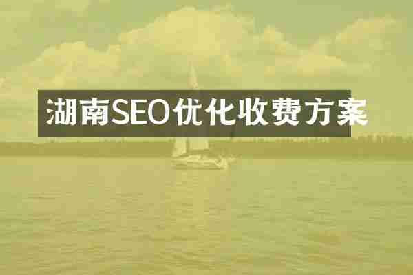 湖南SEO优化收费方案