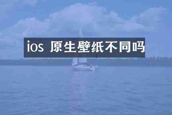 ios 原生壁纸不同吗