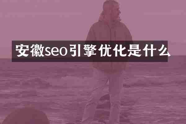 安徽seo引擎优化是什么