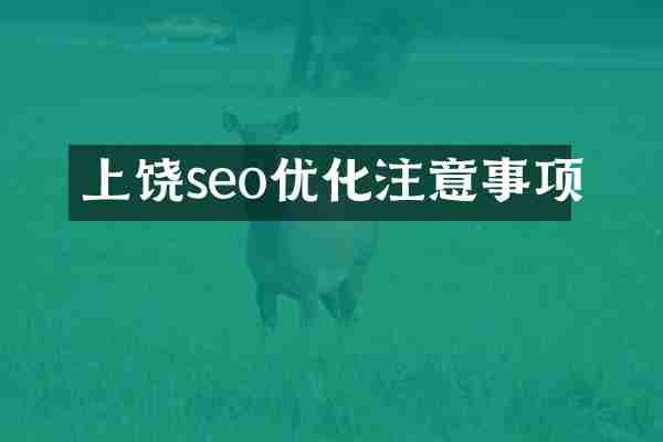 上饶seo优化注意事项