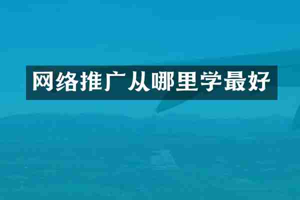 网络推广从哪里学最好