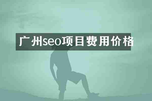 广州seo项目费用价格