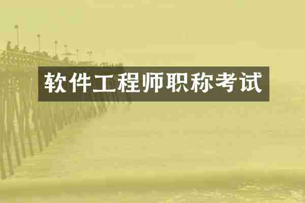 软件工程师职称考试