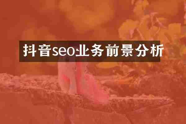 抖音seo业务前景分析