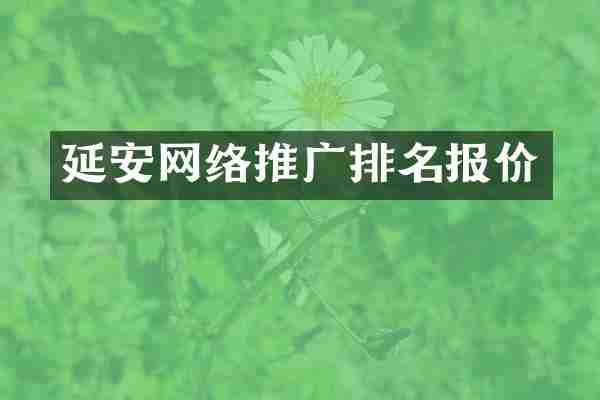 延安网络推广排名报价