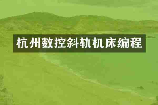 杭州数控斜轨机床编程