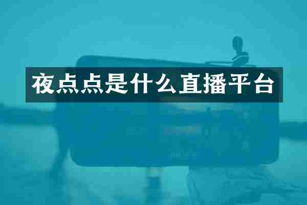 夜点点是什么直播平台