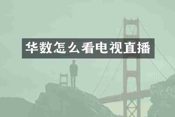 华数怎么看电视直播