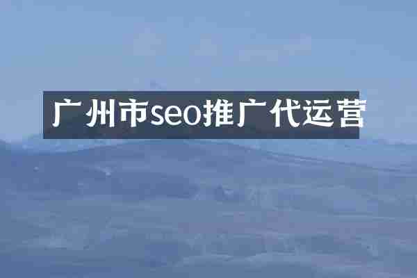 广州市seo推广代运营