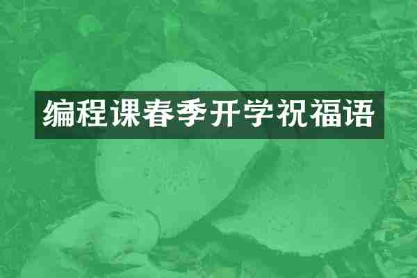 编程课春季开学祝福语