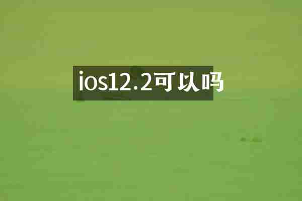 ios12.2可以吗