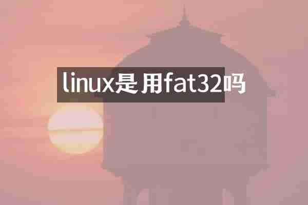 linux是用fat32吗