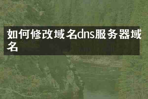 如何修改域名dns服务器域名