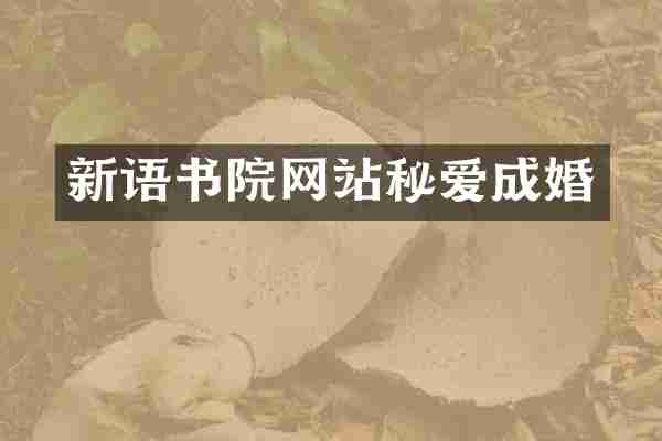 新语书院网站秘爱成婚