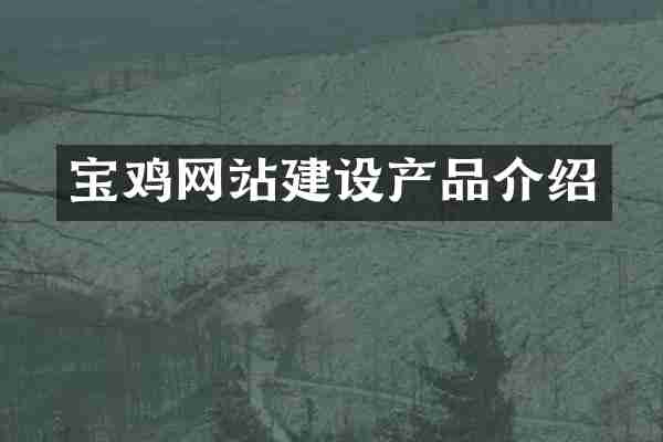 宝鸡网站建设产品介绍