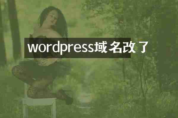 wordpress域名改了