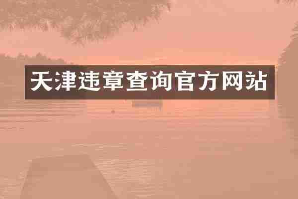 天津违章查询官方网站