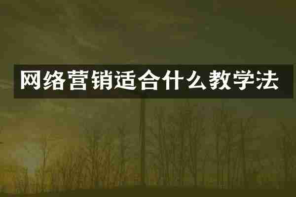 网络营销适合什么教学法