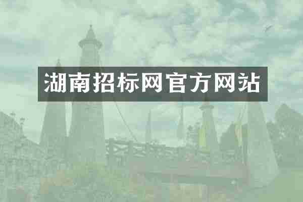 湖南招标网官方网站