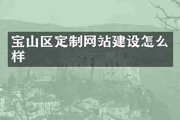 宝山区定制网站建设怎么样